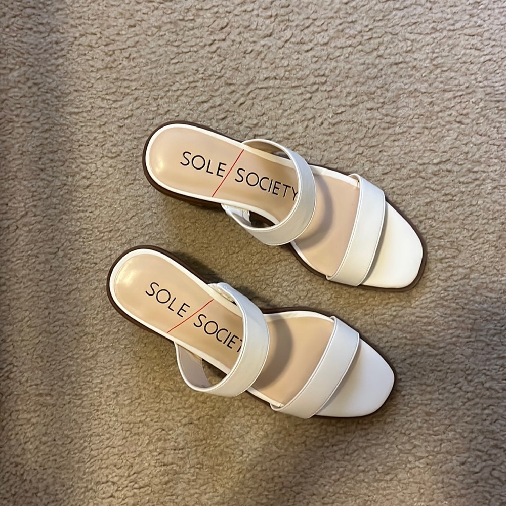 White Heeled Sandals